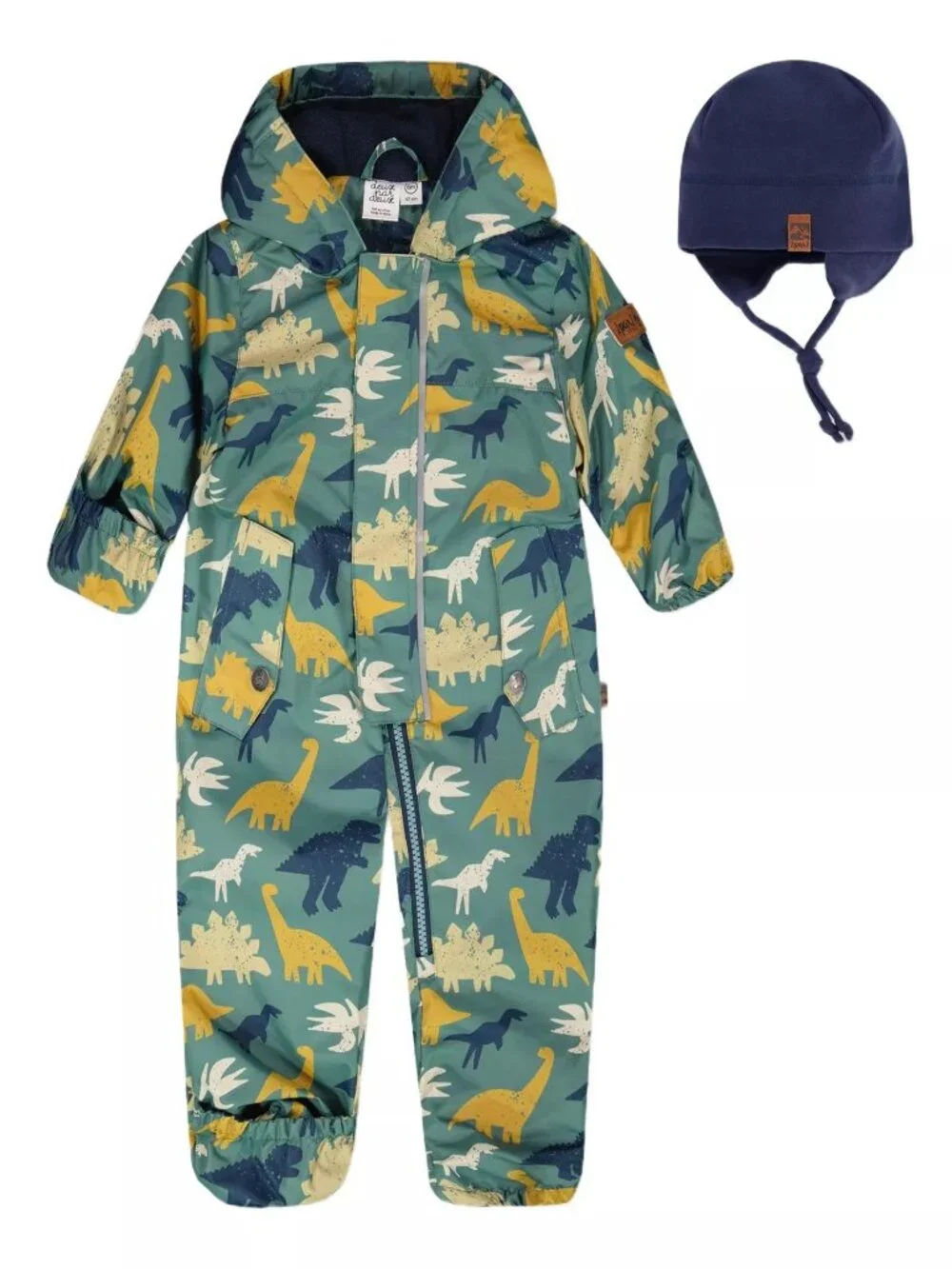 Deux par Deux Baby Boys Mid-Season One-Piece Dinosaur Outerwear with Hat NWT